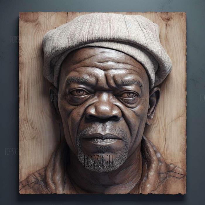 Samuel L Jackson 2 stl model for CNC